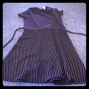 Hardly worn pink and black striped dress.